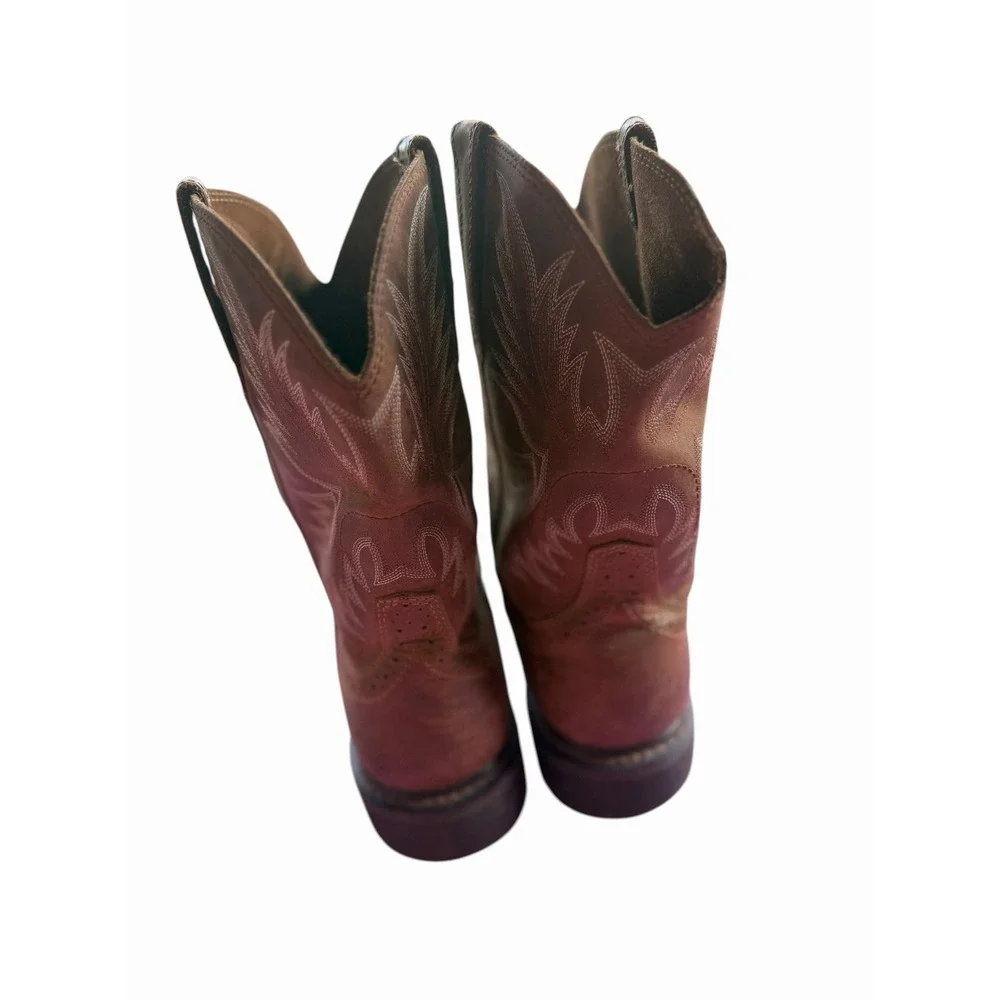 MENS ARIAT WORK BOOT STEEL TOE SIERRA SADDLE AGED BARK Size 9.5